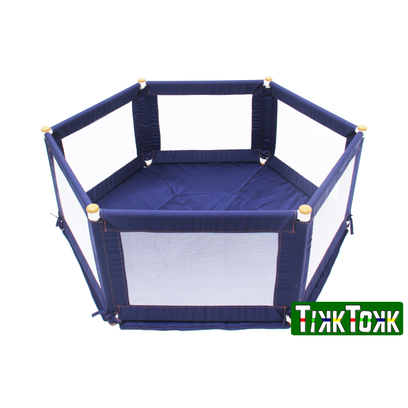 Pokano Fabric Hexagonal Playpen - Blue 